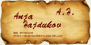 Anja Hajdukov vizit kartica